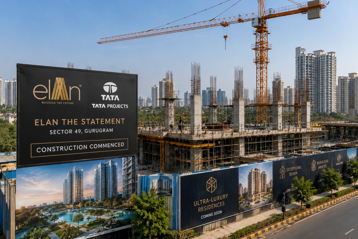 Elan Group Has Announced The Commencement Of Construction For Elan The Statement In Sector 49