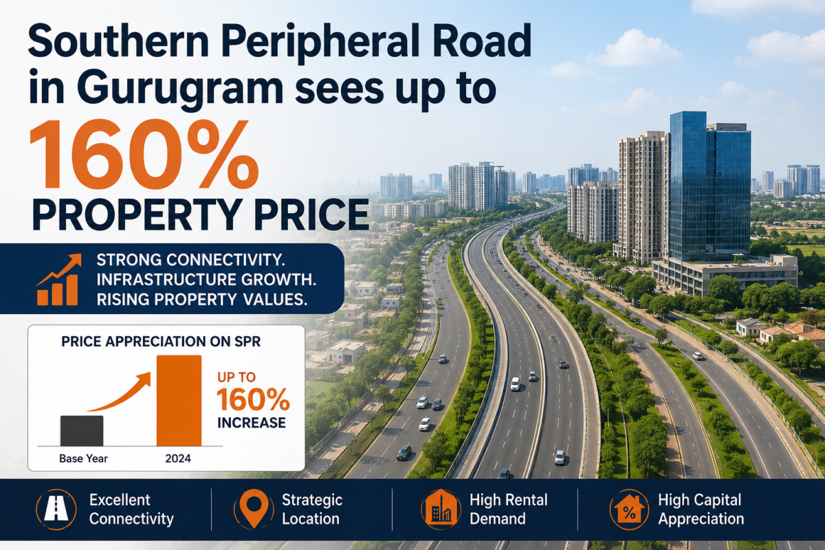 Southern Peripheral Road In Gurugram Sees Up To 160% Property Price